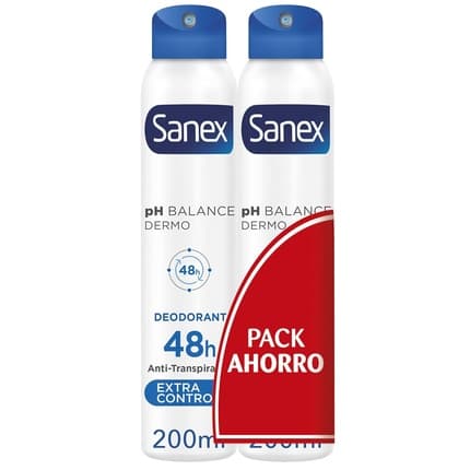 Sanex Zero 0 Double Extra Control Déodorant (Déo) Mixte 200ml