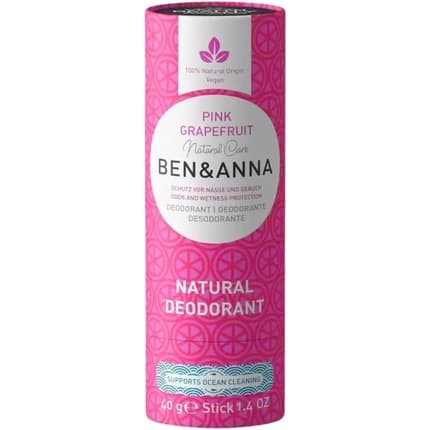 Ben and Anna Ben & Anna Deostick Pink Grapefruit Push Up Carton Déodorant (Déo) Mixte