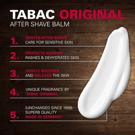 Original tobacco after shave balm for sensitive men's skin 75ml