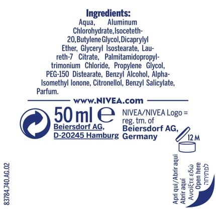 Nivea Black & White Invisible Silky Smooth Roll on Deodrant 50ml 160g