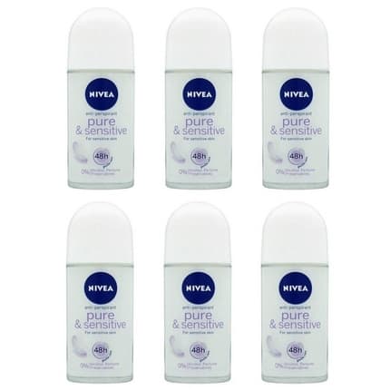 Nivea Pure & Sensitive Anti-perspirant Deodorant Roll On Déodorant (Déo) Femme 50ml