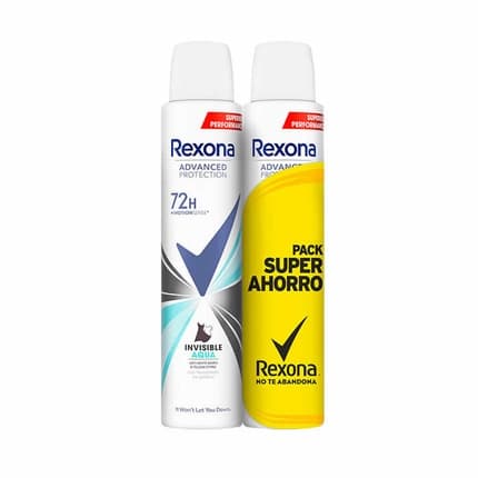 Rexona Advanced Invisible Aqua 72h Deodrant Spray 2x200ml by Rexona