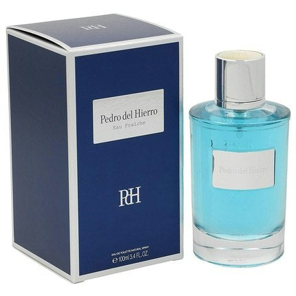 Pedro del Hierro PDH Eau Fraiche Fragrance Pour Homme Eau de toilette  3.4oz, 1oz équivaut à 30ml 100ml Spray Blue Silver Bottle - Made in Spain par Tailored Parfum  PH003 Pedro Del Hierro
