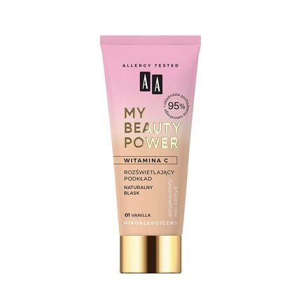 Aa My Beauty Power Illuminating Foundation With Vitamin C Natural Glow 01 Vanilla 30ml - Maison des fragrances