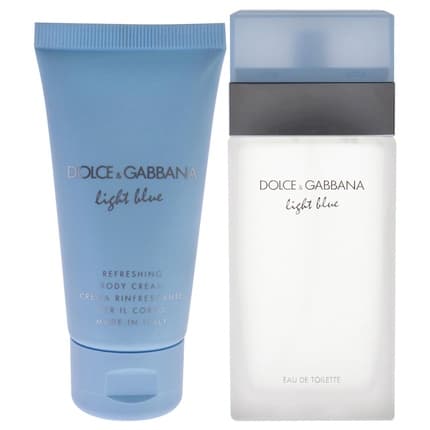 Dolce & Gabbana Dolce & Gabbana Light Blue 2 Pc Gift Set Body Cream Fresh 5.0 Ounce Eau de Toilette 3.3oz pour femme