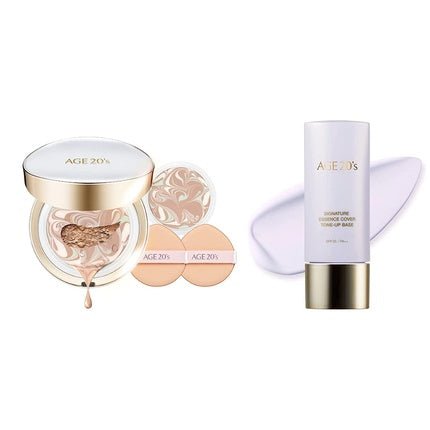 AGE 20's Long Stay Foundation Cushion Pact 23 Medium Beige with Purple Tone Up Base - Maison des fragrances