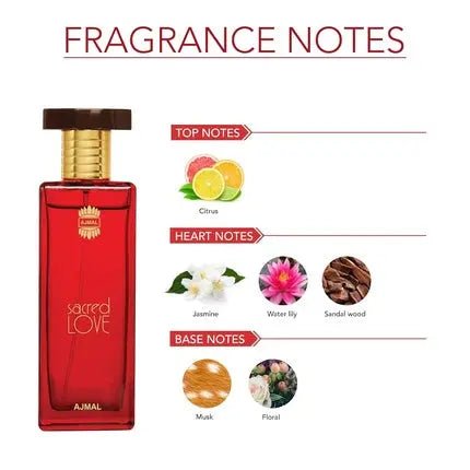 Ajmal Sacred Love 1.7 Oz Eau de Parfum pour femme - Maison des fragrances