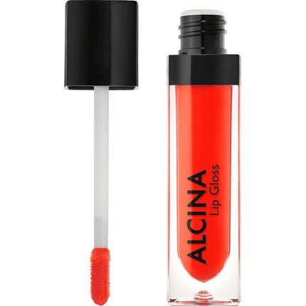 ALCINA Shiny Red Lip Gloss - Intense Color Shine and Visually Fuller Lips - Lip Care with Hyaluronic Acid and Nourishing Oils from Dragon Fruit and Green Tea Seeds - Maison des fragrances