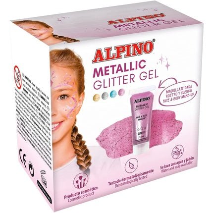 Alpino Fiesta Metallic Glitter Gel with Pink Base 6 - Pack - Maison des fragrances