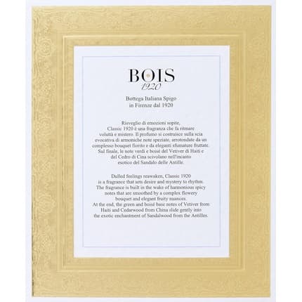 Bois 1920 Classic 1920 And Eau de Parfum (EDP) Mixte