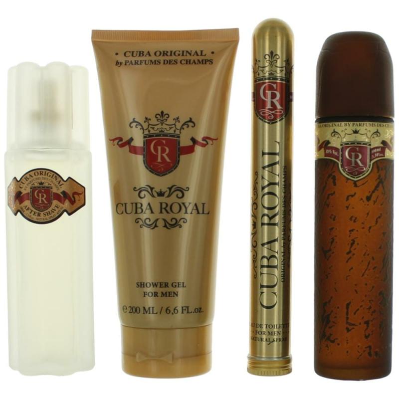 Cuba Royal Men Eau de Toilette Spray 3.3oz, 1.17oz after shave 3.3oz show gel 6.7oz