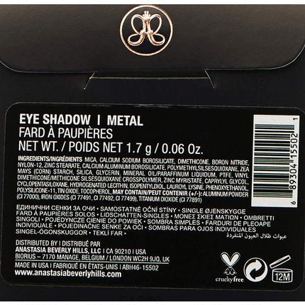 Anastasia Beverly Hills Eyeshadow Single Metal Titanium Silver Gold 1.7g - Maison des fragrances