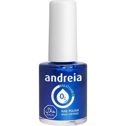 Andreia Halal Breathable Nail Polish Glossy Vegan and Cruelty - Free B13 Blue Shimmer 10.5ml - Maison des fragrances