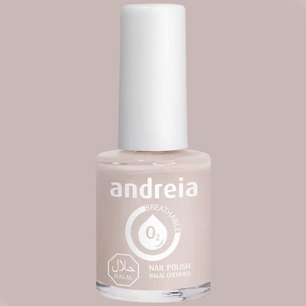 Andreia Halal Breathable Nail Polish Glossy Vegan and Cruelty - Free Colour B24 Light Nude 10.5ml - Maison des fragrances