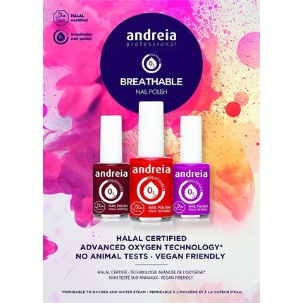 Andreia Halal Breathable Nail Polish Water Permeable Red Glossy Vegan and Cruelty - Free 10.5ml - Maison des fragrances