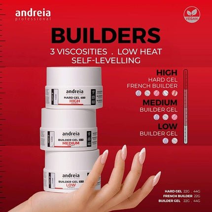 Andreia Hard Gel 2 - in - 1 Soft Pink 22g High Viscosity Vegan - Maison des fragrances