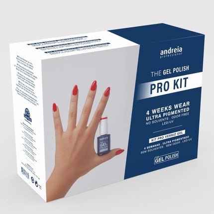 Andreia Professional Gel Nail Kit - PRO Kit with Ultrabond Nail Primer, Gel Base and Top Coat, The Gel Polish, Remover, Prep + Clean Cleanser, Washable Buffer & Nail File - Maison des fragrances