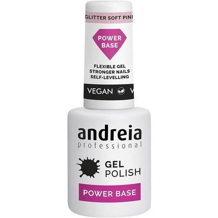 Andreia Professional Glitter Gel Nail Polish Power Base High Viscosity Base for Stronger Nails Builder Base Gel for Small Nail Extensions Vegan 10.5ml - Maison des fragrances