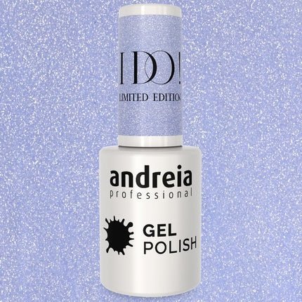 Andreia Professional Semi - Permanent Nail Gel Polish I DO Limited Collection Colour ID6 Sky Blue with Silver Sparkles 10.5ml - Maison des fragrances