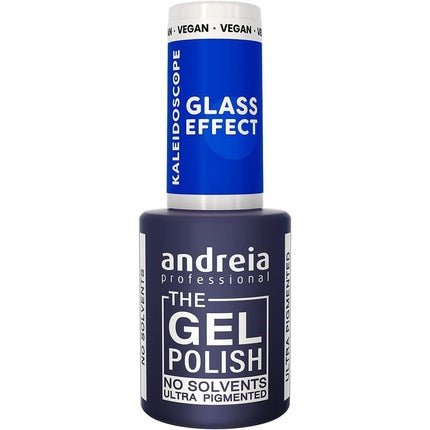 Andreia Professional Semi - Permanent Nail Gel Polish Kaleidoscope Glass Effect Collection Colour KL3 Glass Effect Translucent Blue 10.5ml - Maison des fragrances