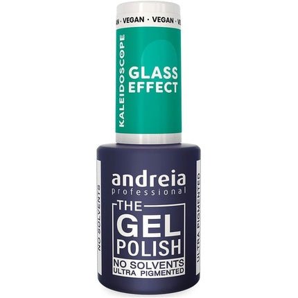 Andreia Professional Semi - Permanent Nail Gel Polish Kaleidoscope Glass Effect Collection Colour KL4 Glass Effect Translucent Green 10.5ml - Maison des fragrances