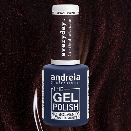 Andreia Professional The Gel Polish Solvent Free Gel Limited Collection Color ED6 Metallic Brown with Coppery Shift - Maison des fragrances