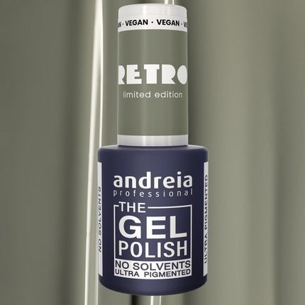 Andreia Professional The Gel Polish Solvent Free Gel Retro Limited Collection Colour RT5 Subtle Light Grayish Green - Maison des fragrances