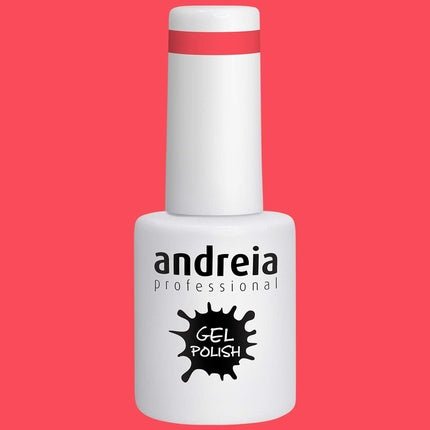 Andreia Semi - Permanent Nail Gel Polish for UV/LED Lamp Intense Shine and 4 weeks Lasting French Manicure Nail Gel Varnish Colour 265 Neon Red 10.5ml - Maison des fragrances