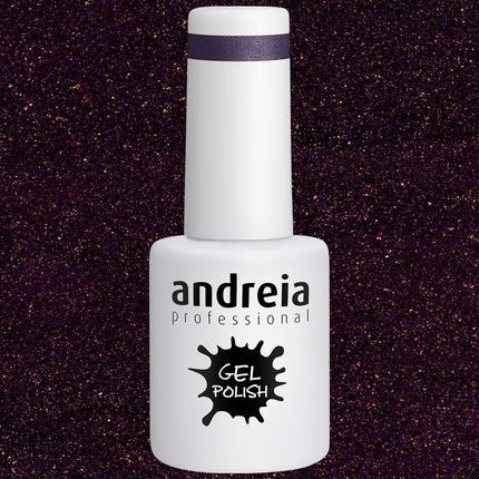 Andreia Semi - Permanent Nail Polish Gel Polish Color 242 Purple Glitter - Shades of Metallic Gray 10.5ml - Maison des fragrances