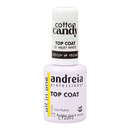 Andreia Top Coat Cotton Candy Color 01 Milky White 105ml - Maison des fragrances