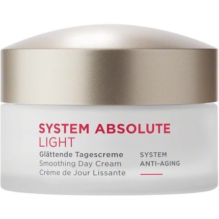 Annemarie Borlind System Absolute Smoothing Day Cream Light 50ml - Activates Collagen and Elastin Production - Ideal Makeup Base with Creamy - Light Texture - Maison des fragrances