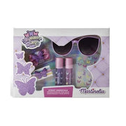 AQUARIUS Girls Gift Set MARTINELIA SHIMMER WINGS STREET ESSENTIALS Kids Sunglasses Pink Colorful Hair Ties and Lip Gloss - Maison des fragrances