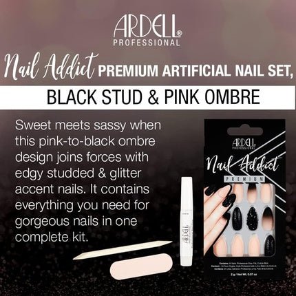 Ardell Addict Black Stud & Pink Ombre 1 Unit - Maison des fragrances