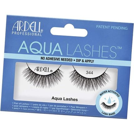 ARDELL Aqua Lashes 344 Self - Adhesive Real Hair False Eyelashes - No Glue Needed, Activated by Water - Allergy - Friendly, Vegan & Reusable - Maison des fragrances
