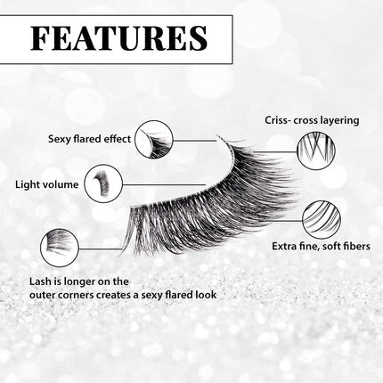 ARDELL Faux Mink False Eyelashes 811 Black Medium Volume Medium Length Flared Knot - Free Invisiband Cat - Eye Vegan - Friendly Cruelty - Free Lashes - Maison des fragrances