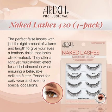 Ardell Naked Lashes False Eyelashes 4 Pairs Style 420 - Pack of 4 - Maison des fragrances