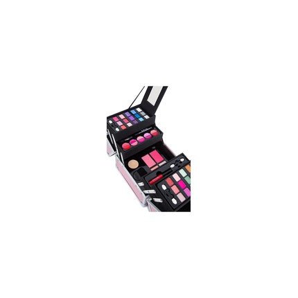 Aromya Mya Travel Pink Cube Makeup Case With 28 Eyeshadows, 2 Lip Glosses, And 4 Blushes - Maison des fragrances