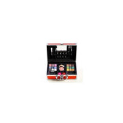 Aromya Red Makeup Case With 24 Eyeshadows, Lip Brush, Blush Brush, And Eyebrow Brush - Maison des fragrances