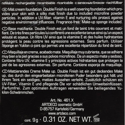 Artdeco Double Finish Mattifying Cream Powder Makeup 8 Medium Cashmere Kaschmir - Maison des fragrances