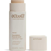 ATTITUDE Oceanly Plastic - Free Light Coverage Foundation Stick Titanium Dioxide - Free EWG Verified Vegan Makeup Cream 12 grams - Maison des fragrances