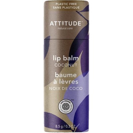 ATTITUDE Plastic - Free Coconut Lip Balm 8.5g - Maison des fragrances