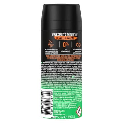 Axe/Lynx Axe Bodyspray Jungle Fresh Deodorant without Aluminum Déodorant (Déo) Mixte 150ml - Maison des fragrances