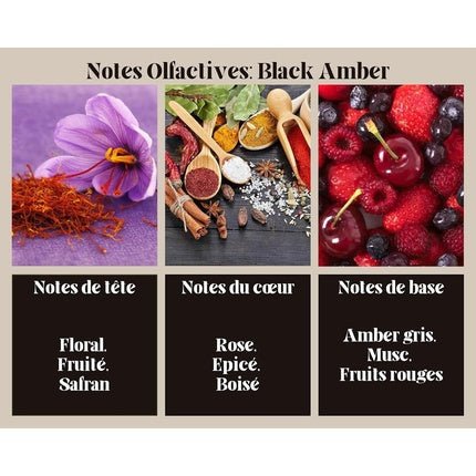 Ayat Perfumes Black Amber - Arabian Oriental Fragrance Eau de Parfum (EDP) Femme 100ml - Maison des fragrances
