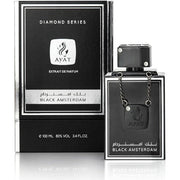 Ayat Perfumes Black Amsterdam Unisex Luxury Fragrance Diamond Series Eau de Parfum (EDP) Mixte 100ml - Maison des fragrances