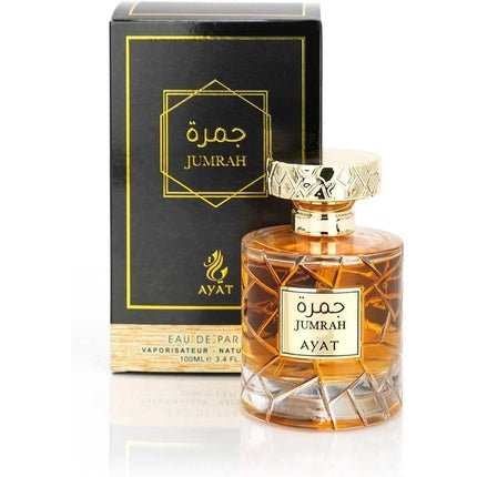Ayat Perfumes Jumrah - Made in Dubai with Spicy Notes of Amber, Vanilla, Cinnamon, and Woody - Oriental and Eau de Parfum (EDP) Femme 100ml - Maison des fragrances