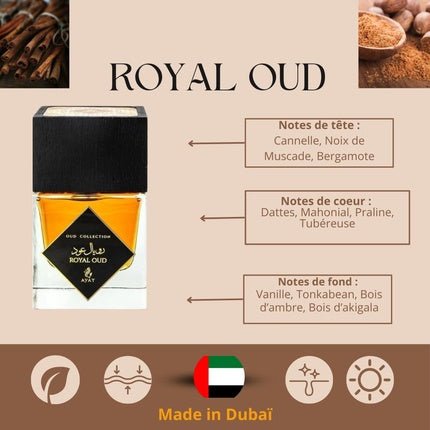 Ayat Perfumes Oud Collection - Queen of Oud Royaal Oud Eau de Parfum (EDP) Mixte 100ml - Maison des fragrances
