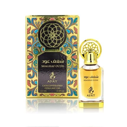 Ayat Perfumes Shaghaf Oud Alcohol-Free Perfume Oil Unisex Oriental Musk Eau de Parfum (EDP) Mixte 12ml - Maison des fragrances