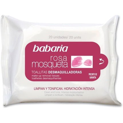 Babaria Rosa Mosqueta Makeup Remover Wipes - Maison des fragrances