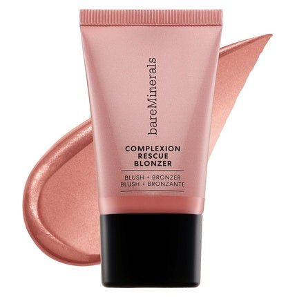 bareMinerals Complexion Rescue Liquid Blonzer Blush Bronzer Hybrid Sun - Kissed Glow Buildable Face Cheeks Gel - Cream Vegan Kiss of Pink 0.5 Ounce - Maison des fragrances