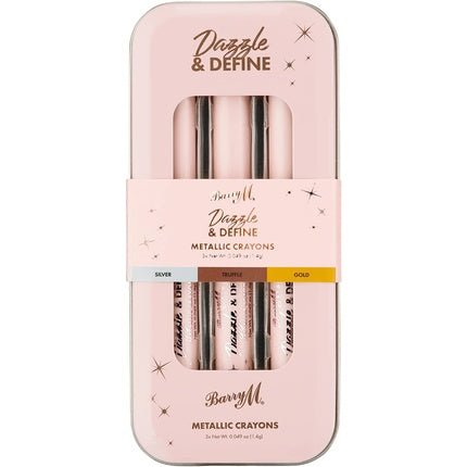 Barry M Dazzle & Define Metallic Crayons Shade Metallic Neutrals Eyeshadow Pens - Maison des fragrances
